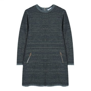 Kız Çocuk Uzun Kollu Yuvarlak Yaka Elbise