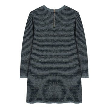 Kız Çocuk Uzun Kollu Yuvarlak Yaka Elbise