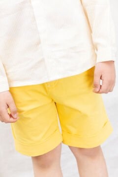 Erkek Çocuk Coton Şort Sarı