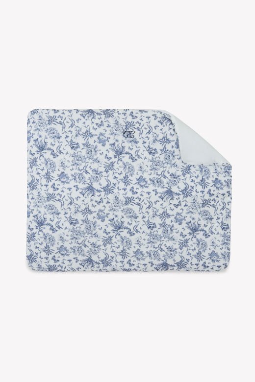 Bebek Battaniyesi Toile de Jouy Marine