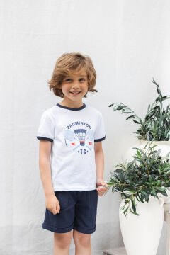 Erkek Çocuk Coton Şort Lacivert