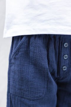 Erkek Çocuk Coton Şort Lacivert