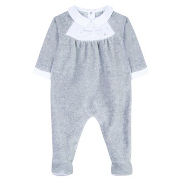 Erkek Bebek Kadife Tulum