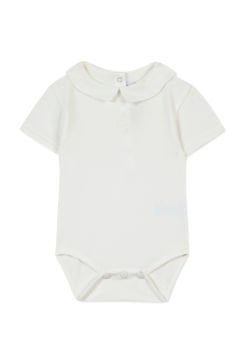 Erkek Bebek Keten Yakalı Body