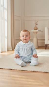 Erkek Bebek Kadife Tulum