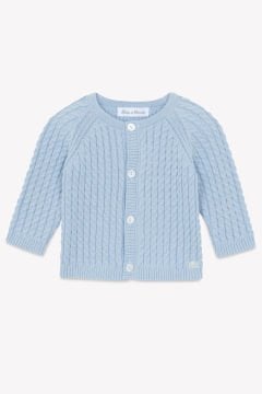 Erkek Bebek Saç Örgülü Triko Hırka