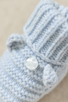 Erkek Bebek Yün Patik