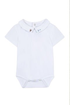 Erkek Bebek Yakası Nakışlı Body