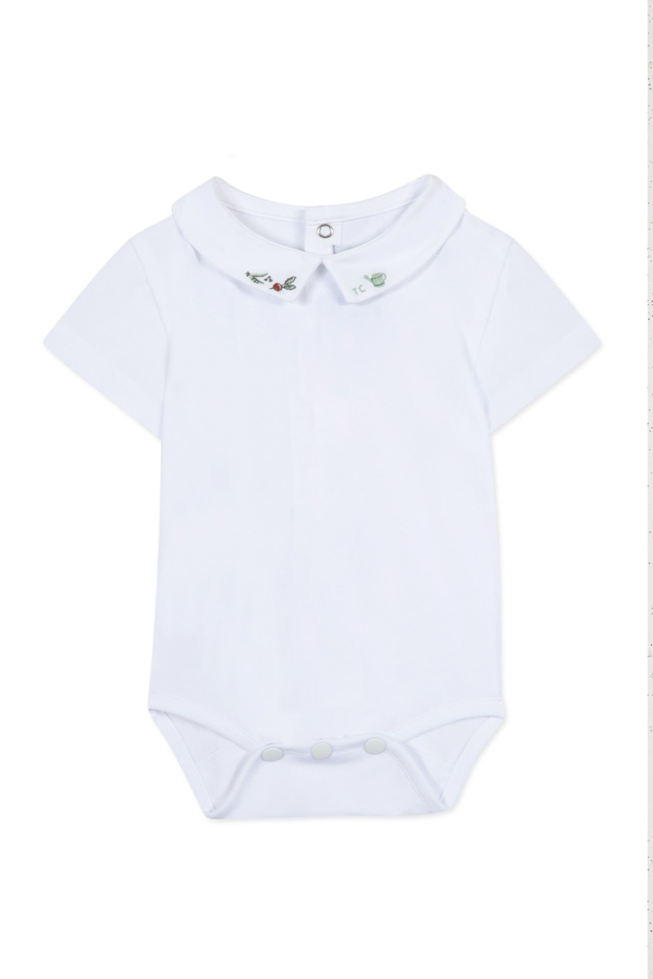 Erkek Bebek Yakası Nakışlı Body