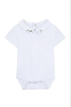 Erkek Bebek Yakası Nakışlı Body