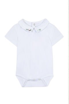 Erkek Bebek Yakası Nakışlı Body